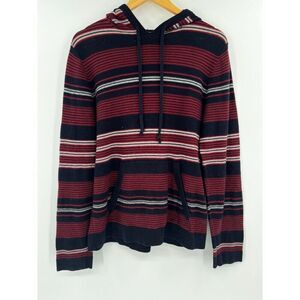 Lucky Brand M Men's Sampson Striped Hooded Sweater Pullover Cotton Hoodie Casual